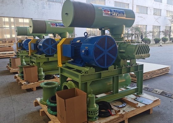 DN100 50Kpa RPM1350 souffleur à racines à trois lobes pour le transport pneumatique