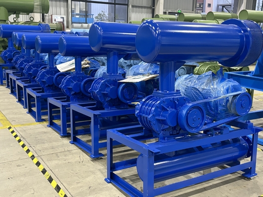 Type rendement élevé 60-100kpa de trois lobes de ventilateur à haute pression rotatoire de racines