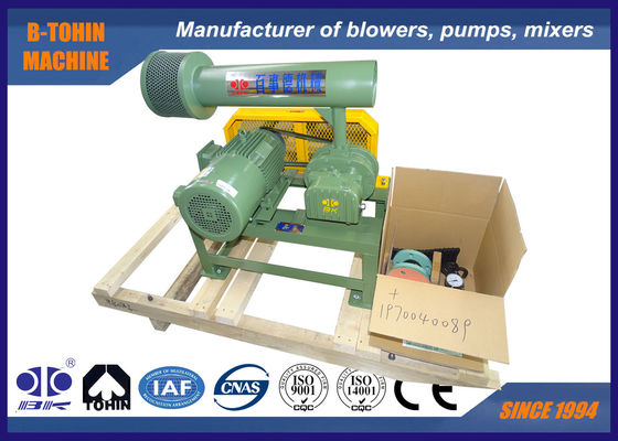 Vert d'armée de ventilateur de racines de lobe de 60KPA 1750Rpm trois pour l'aquiculture