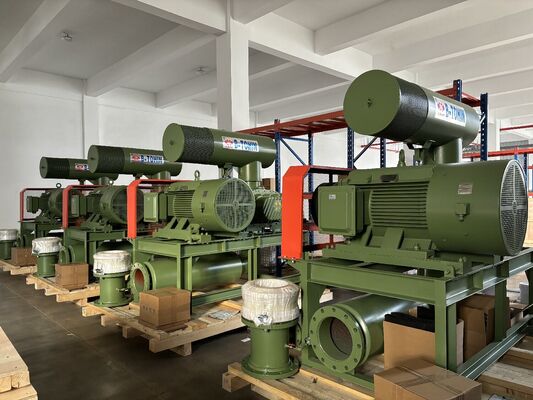 Soufflante à lobes rotatifs Roots avec 3 L/min d'eau de refroidissement, pression de refoulement de 60-100 KPA et puissance moteur de 1,5-5,5 KW